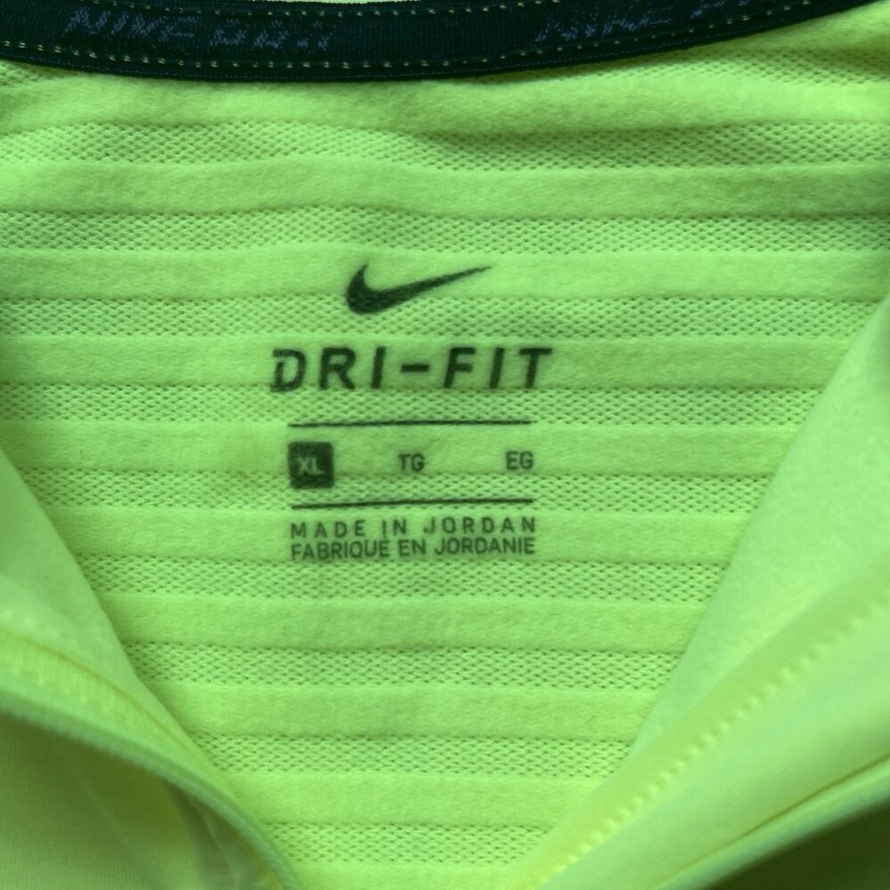 Nike Womens XL Pro Warm Dri-FIT 1/2 Zip Neon Yellow Training Pullover Base Layer - Picture 3 of 9
